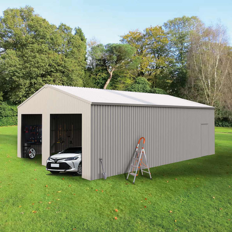 25' x 33' Double Garage Metal Barn Shed with Side Entry Door (Discontinued – Replaced by GMD-MS2630, 2641)