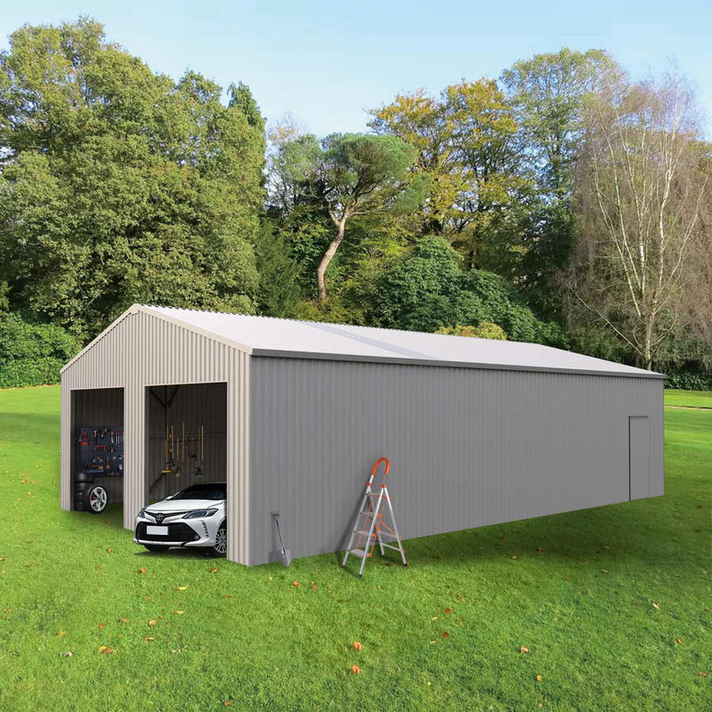 25' x 41' Double Garage Metal Barn Shed with Side Entry Door (Discontinued – Replaced by GMD-MS2630, 2641)