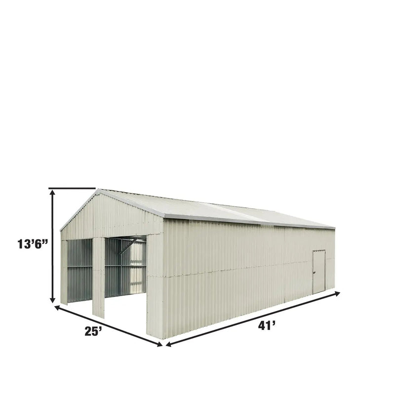 25' x 41' Double Garage Metal Barn Shed with Side Entry Door (Discontinued – Replaced by GMD-MS2630, 2641)