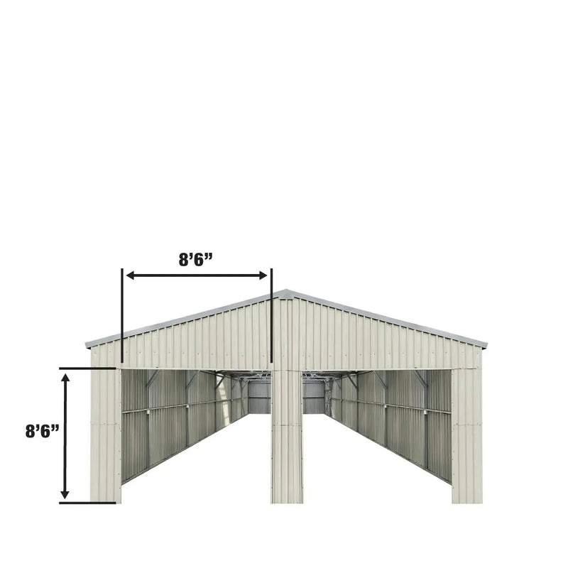 25' x 41' Double Garage Metal Barn Shed with Side Entry Door (Discontinued – Replaced by GMD-MS2630, 2641)