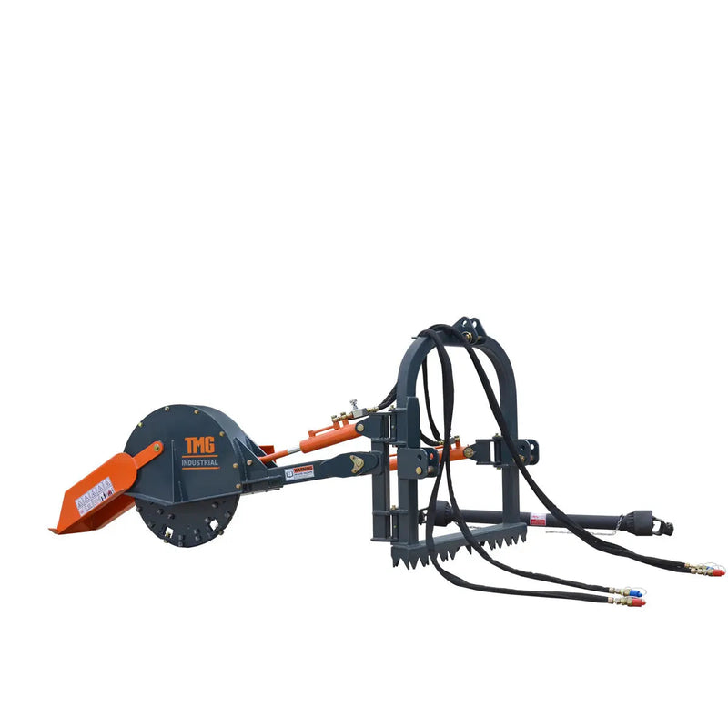 26" 3-Point Hitch Stump Grinder, Category 1 & 2 Hookup, Driveline Shaft Included, 30-50 HP Tractor, GMD-TSG26