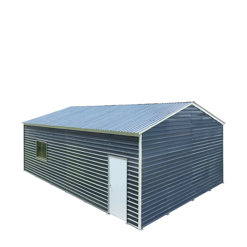 26' x 30' Metal Garage Shed, 9' High Double Front Doors, 14' Peak, 780 Sq-Ft GMD-MS2630