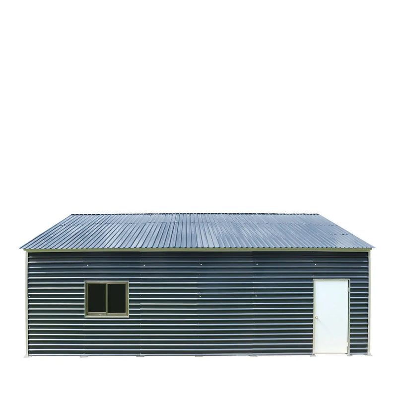 26' x 30' Metal Garage Shed, 9' High Double Front Doors, 14' Peak, 780 Sq-Ft GMD-MS2630