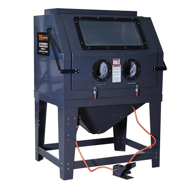 265 Gallon/990L Commercial Cabinet Sandblaster, Vacuum Filtration System, Oversized View Window, 125 PSI, 24 CFM, GMD-ABC99