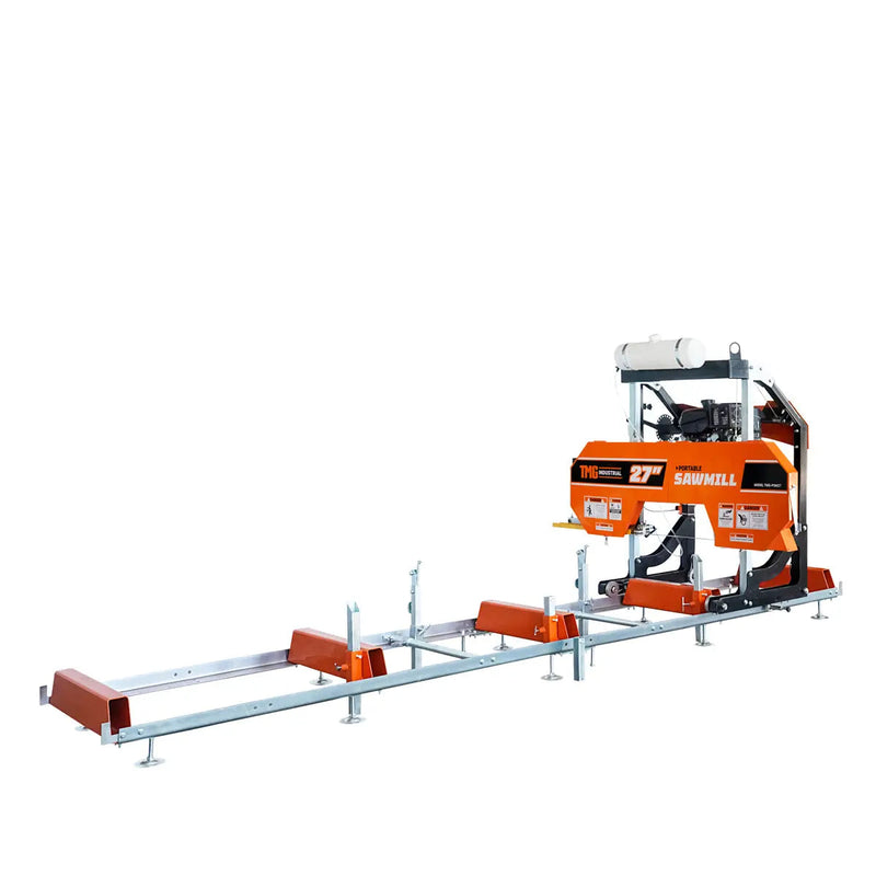 27" Portable Sawmill, 14 HP Kohler Gas Engine, 21" Board Width, 12' Log Length, 14-1/2' Track Bed, GMD-PSM27