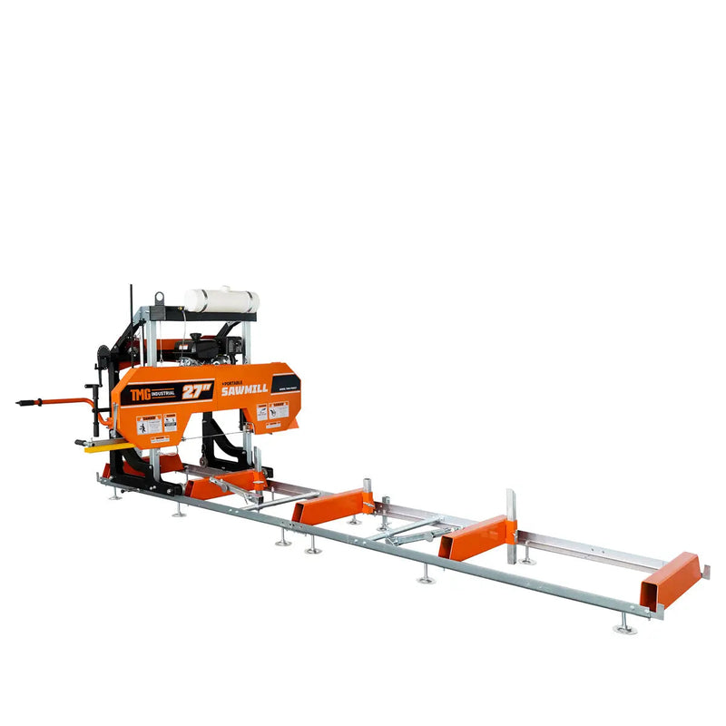 27" Portable Sawmill, 14 HP Kohler Gas Engine, 21" Board Width, 12' Log Length, 14-1/2' Track Bed, GMD-PSM27