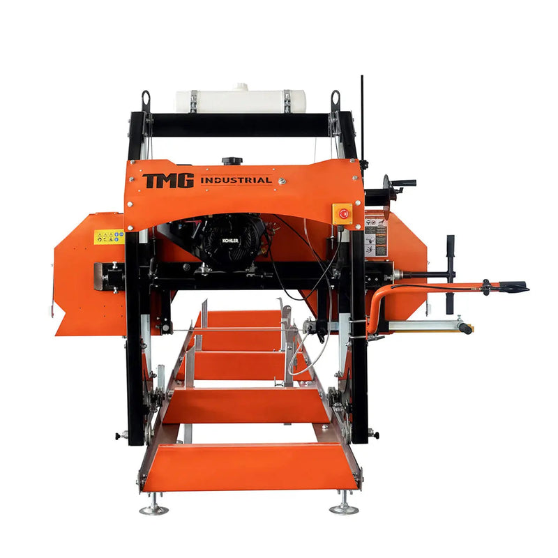 27" Portable Sawmill, 14 HP Kohler Gas Engine, 21" Board Width, 12' Log Length, 14-1/2' Track Bed, GMD-PSM27
