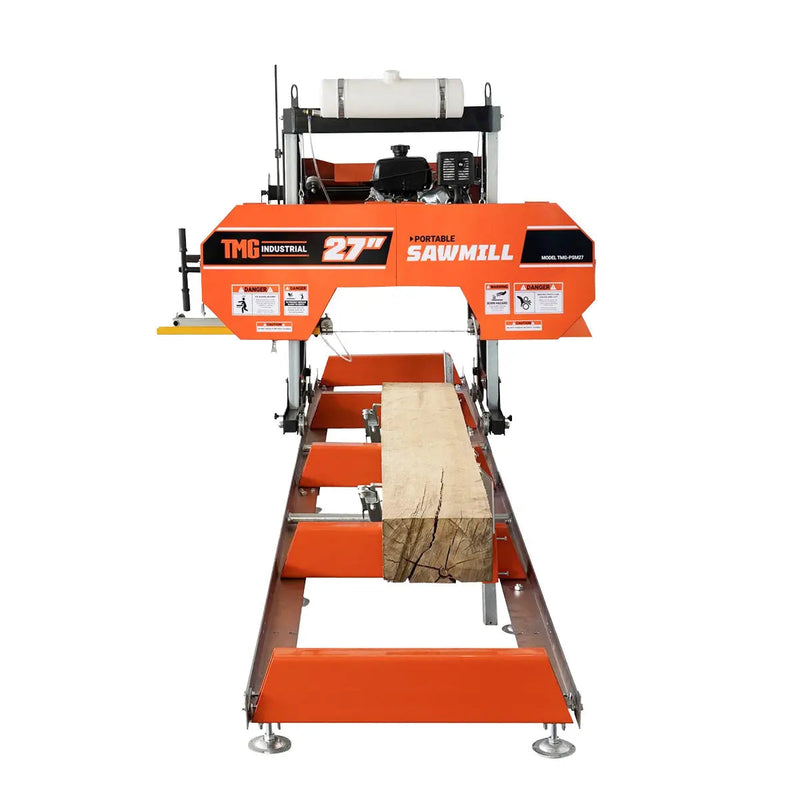 27" Portable Sawmill, 14 HP Kohler Gas Engine, 21" Board Width, 12' Log Length, 14-1/2' Track Bed, GMD-PSM27