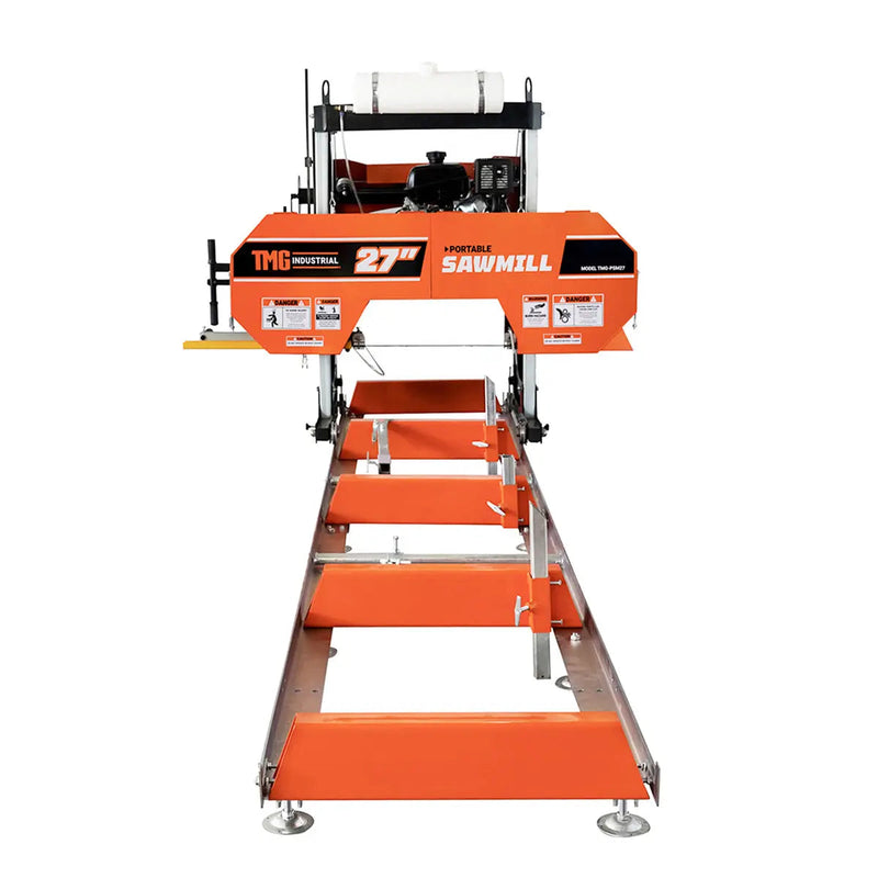 27" Portable Sawmill, 14 HP Kohler Gas Engine, 21" Board Width, 12' Log Length, 14-1/2' Track Bed, GMD-PSM27