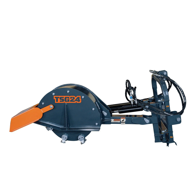 3-Point PTO Stump Grinder, 20-60 HP, Cat 1 & 2 Hookups, 12" Below & 18" Above Ground, 40° Cutting Arc, GMD-TSG24