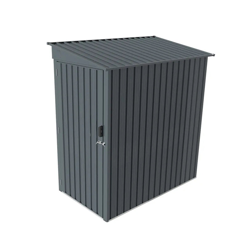3' x 6' Galvanized Metal Pent Shed, 29 GA Corrugated Metal, 75" Upper edge, GMD-MS0306