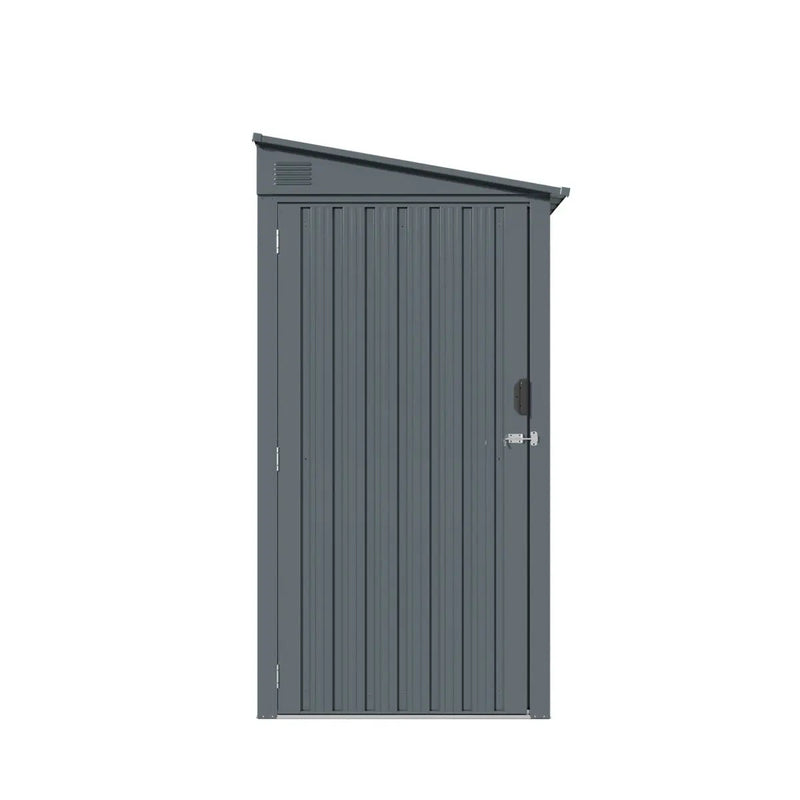 3' x 6' Galvanized Metal Pent Shed, 29 GA Corrugated Metal, 75" Upper edge, GMD-MS0306