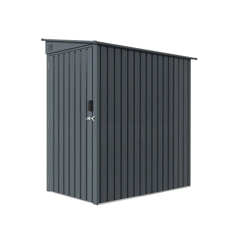 3' x 6' Galvanized Metal Pent Shed, 29 GA Corrugated Metal, 75" Upper edge, GMD-MS0306