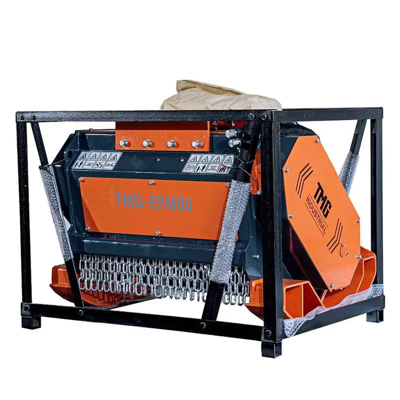 30" Excavator Forestry Brush Mulcher, 6-10 Ton Carrier, 4" Dia. Cutting Capacity, Hydraulic Piston Motor, GMD-EFM80