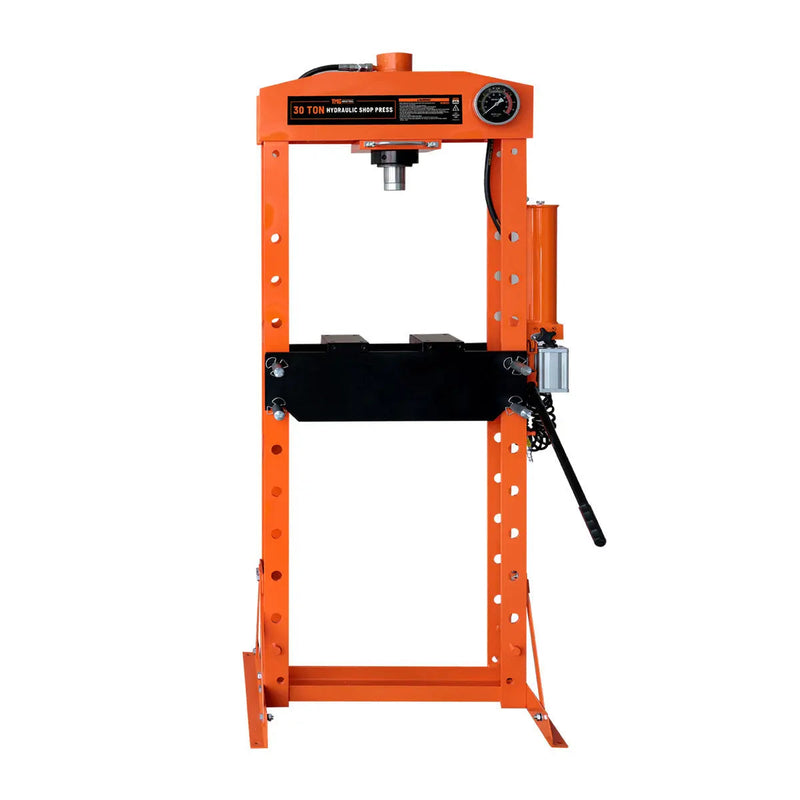 30 Ton Capacity Hydraulic Shop Press, Pneumatic & Manual Operation, 11 Bed Height Positions, GMD-ASP30