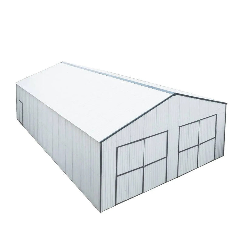 30' x 40' Metal Garage Shed, 11' High Double Front Doors, 17' Peak, 1260 Sq-Ft GMD-MS3040