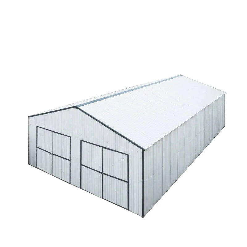 30' x 40' Metal Garage Shed, 11' High Double Front Doors, 17' Peak, 1260 Sq-Ft GMD-MS3040