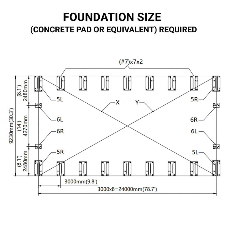 30' x 80' Dual Truss Storage Shelter with Heavy Duty 17 oz PVC Cover & Drive Through Doors, GMD-DT3081