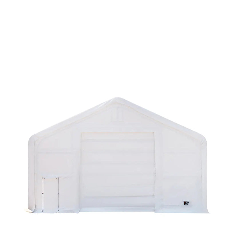30' x 80' Dual Truss Storage Shelter with Heavy Duty 17 oz PVC Cover & Drive Through Doors, GMD-DT3081