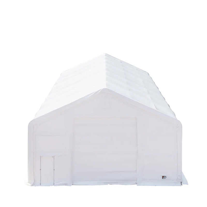 30' x 80' Dual Truss Storage Shelter with Heavy Duty 17 oz PVC Cover & Drive Through Doors, GMD-DT3081