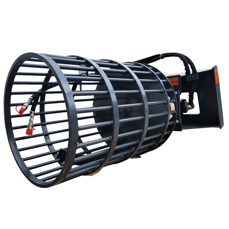 30" Skid-Steer Rotary Rock Picker, 1,250 lb Load Capacity, NM400 Wear Resistant Steel, Universal Mount, GMD-SRP32