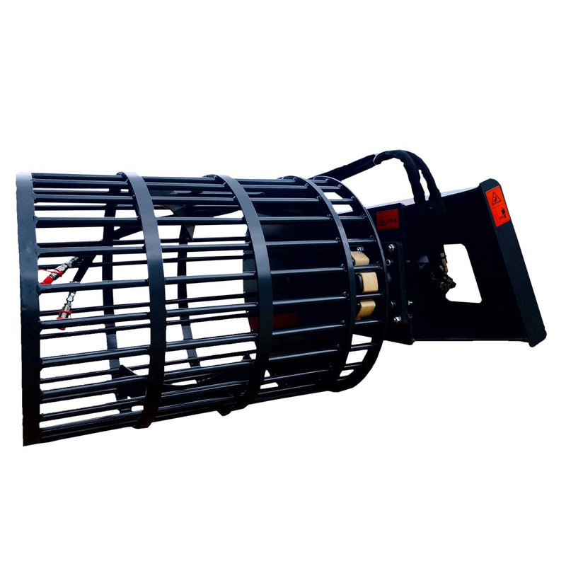 30" Skid-Steer Rotary Rock Picker, 1,250 lb Load Capacity, NM400 Wear Resistant Steel, Universal Mount, GMD-SRP32