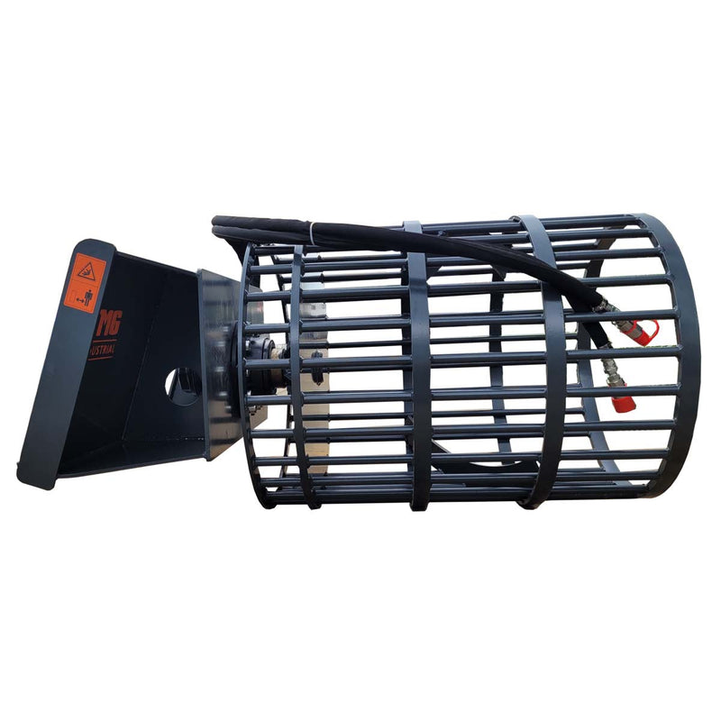 30" Skid-Steer Rotary Rock Picker, 1,250 lb Load Capacity, NM400 Wear Resistant Steel, Universal Mount, GMD-SRP32