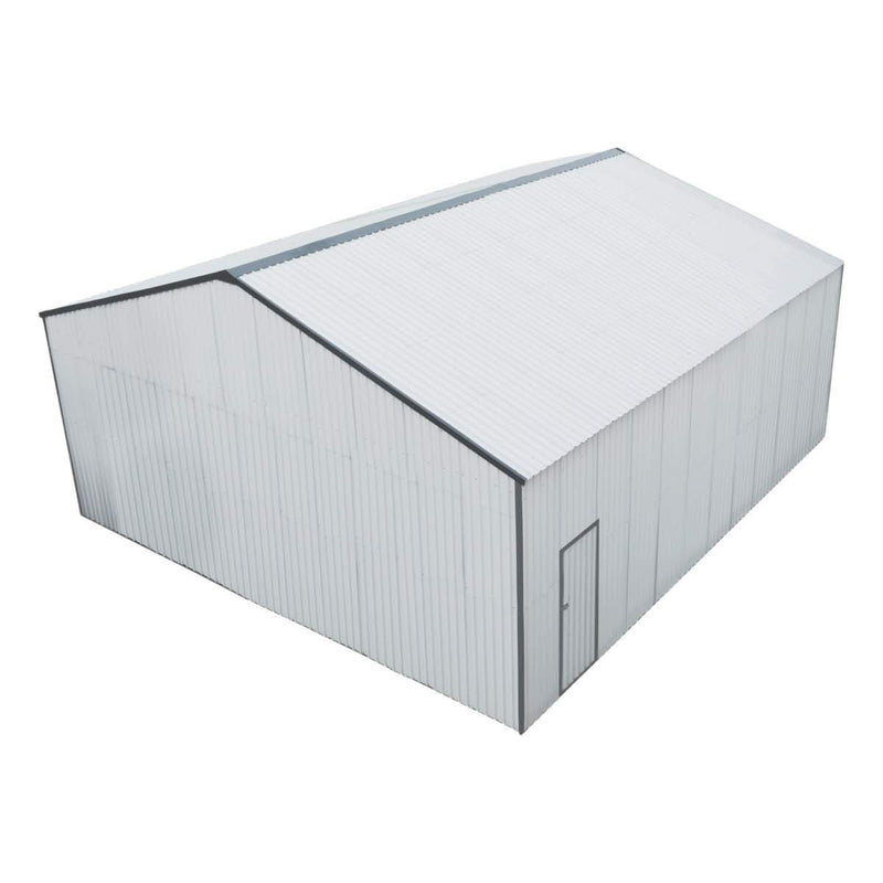 30' x 30' Metal Garage Shed – Steel Building with 11' Clearance High Front Doors, Side Entry Door, 16 GA Steel Structure GMD-MS3030