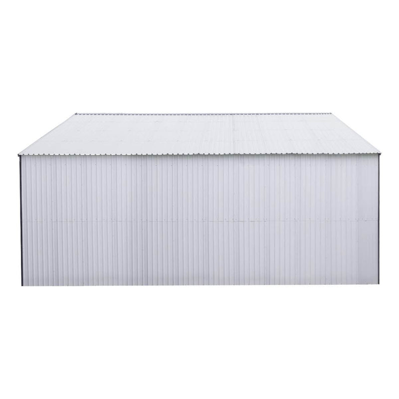 30' x 30' Metal Garage Shed – Steel Building with 11' Clearance High Front Doors, Side Entry Door, 16 GA Steel Structure GMD-MS3030