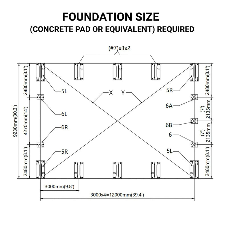 30' x 40' Dual Truss Storage Shelter with Heavy Duty 17 oz PVC Cover GMD-DT3042(Previously GMD-DT3041)