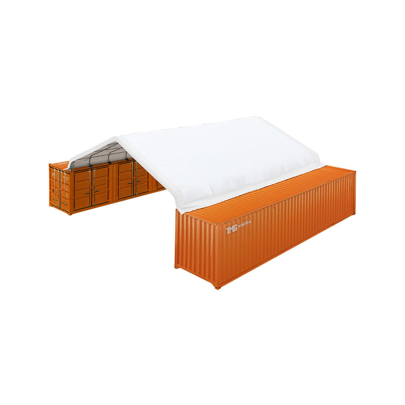 30' x 40' Peaked Roof Container Shelter with Heavy Duty 11 oz PE Tarpaulin, GMD-ST3042C (Previously ST3040C)