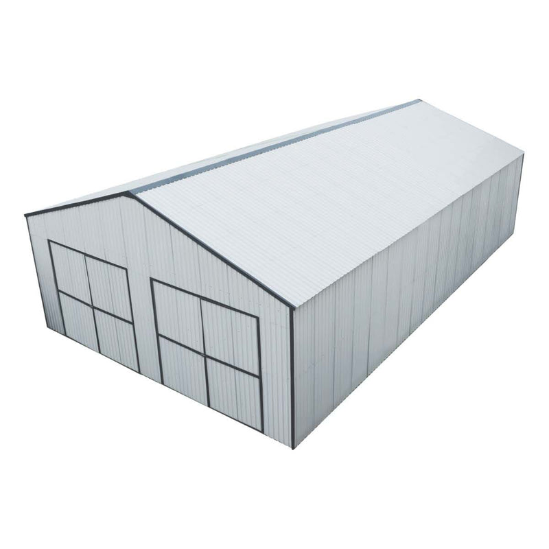 30' x 50' Metal Garage Shed – Steel Building with 11' Clearance High Front Doors, Side Entry Door, 16 GA Steel Structure GMD-MS3050
