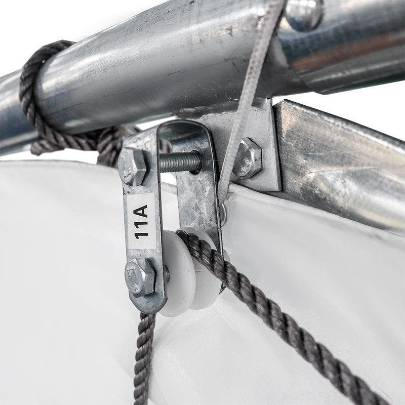 30' x 50' Straight Wall Peak Ceiling Storage Shelter with Heavy Duty 17 oz PVC Cover GMD-ST3052V (Previously ST3050V)
