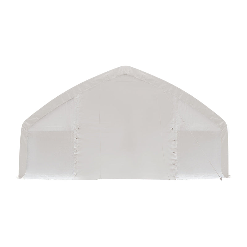 30' x 50' Straight Wall Peak Ceiling Storage Shelter with Heavy Duty 17 oz PVC Cover GMD-ST3052V (Previously ST3050V)