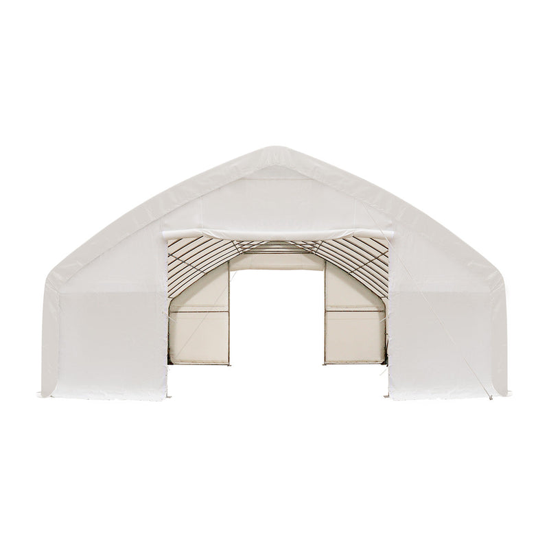 30' x 50' Straight Wall Peak Ceiling Storage Shelter with Heavy Duty 17 oz PVC Cover GMD-ST3052V (Previously ST3050V)