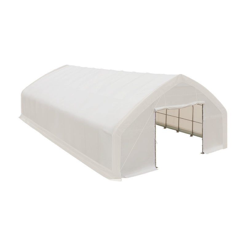 30' x 50' Straight Wall Peak Ceiling Storage Shelter with Heavy Duty 17 oz PVC Cover GMD-ST3052V (Previously ST3050V)