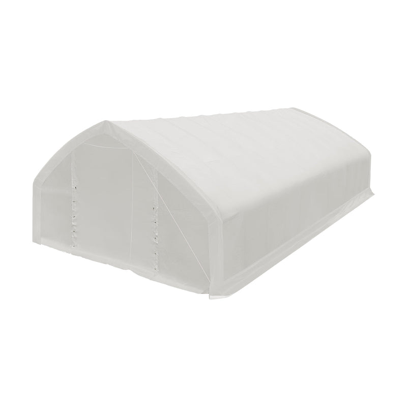 30' x 50' Straight Wall Peak Ceiling Storage Shelter with Heavy Duty 17 oz PVC Cover GMD-ST3052V (Previously ST3050V)