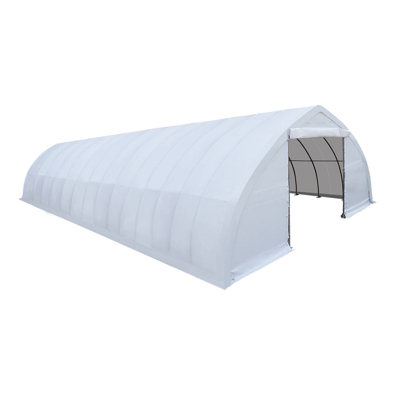 30' x 60' Peak Ceiling Storage Shelter with Heavy Duty 17 oz PVC Cover & Drive Through Doors, GMD-ST3062V (Previously ST3060V)