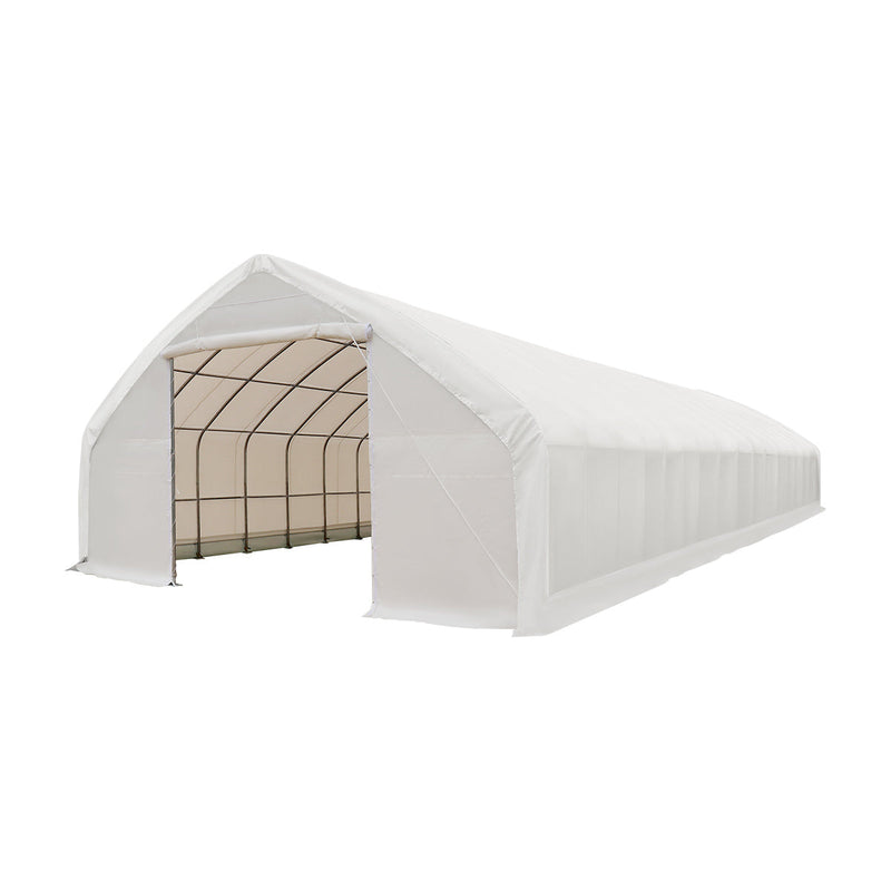 30' x 70' Straight Wall Peak Ceiling Storage Shelter with Heavy Duty 10 oz PE Cover GMD-ST3072E (Previously ST3070E)