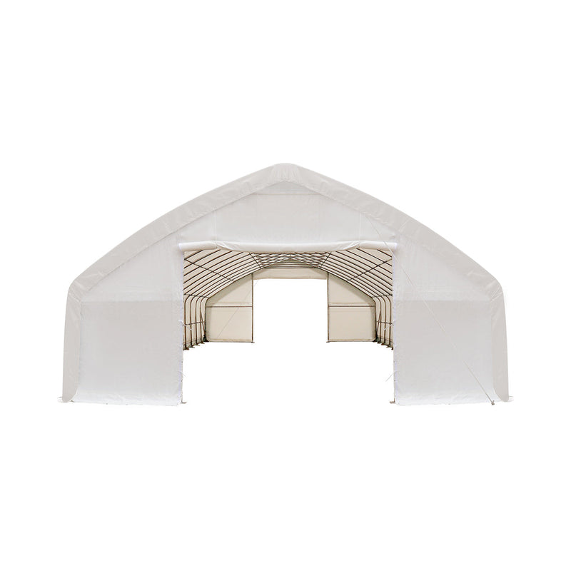 30' x 70' Straight Wall Peak Ceiling Storage Shelter with Heavy Duty 10 oz PE Cover GMD-ST3072E (Previously ST3070E)