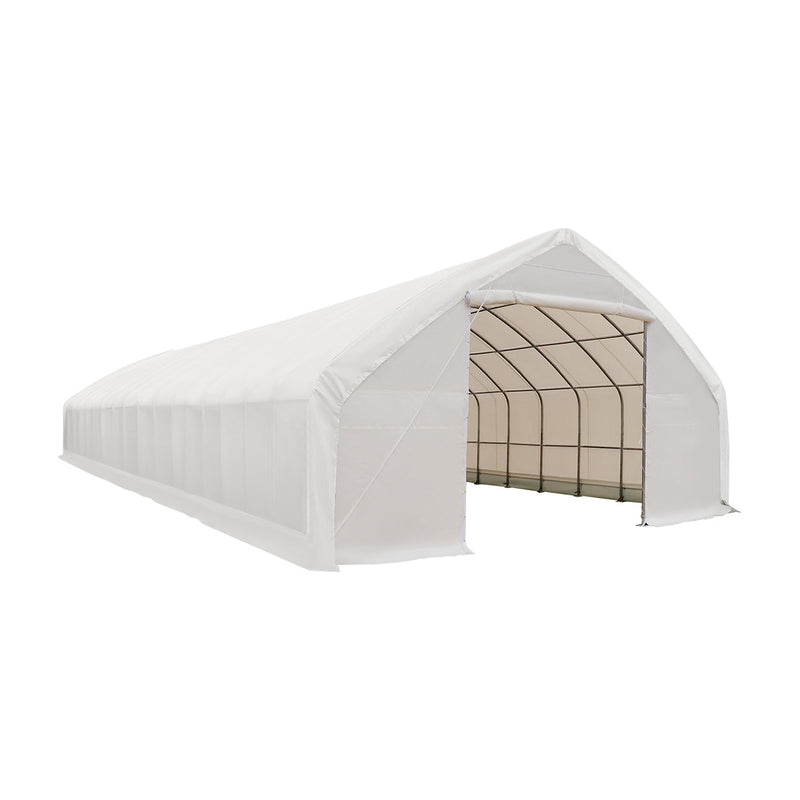 30' x 70' Straight Wall Peak Ceiling Storage Shelter with Heavy Duty 17 oz PVC Cover GMD-ST3072V (Previously ST3070V)