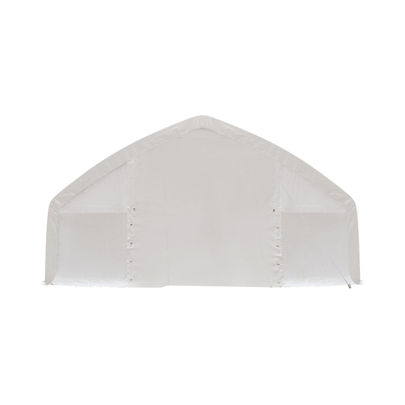 30' x 70' Straight Wall Peak Ceiling Storage Shelter with Heavy Duty 17 oz PVC Cover GMD-ST3072V (Previously ST3070V)