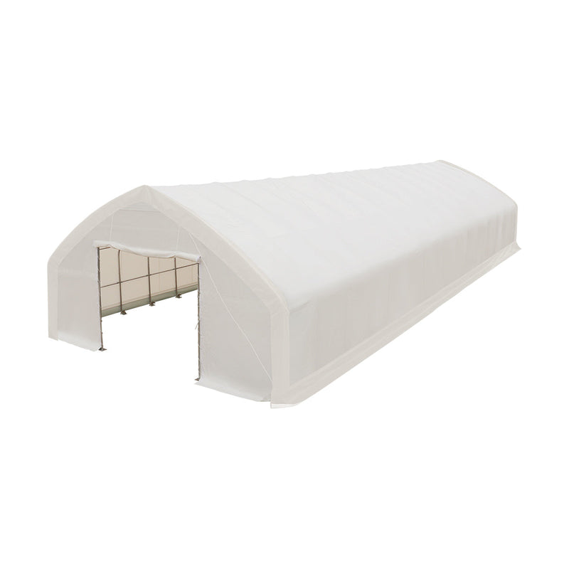 30' x 70' Straight Wall Peak Ceiling Storage Shelter with Heavy Duty 17 oz PVC Cover GMD-ST3072V (Previously ST3070V)
