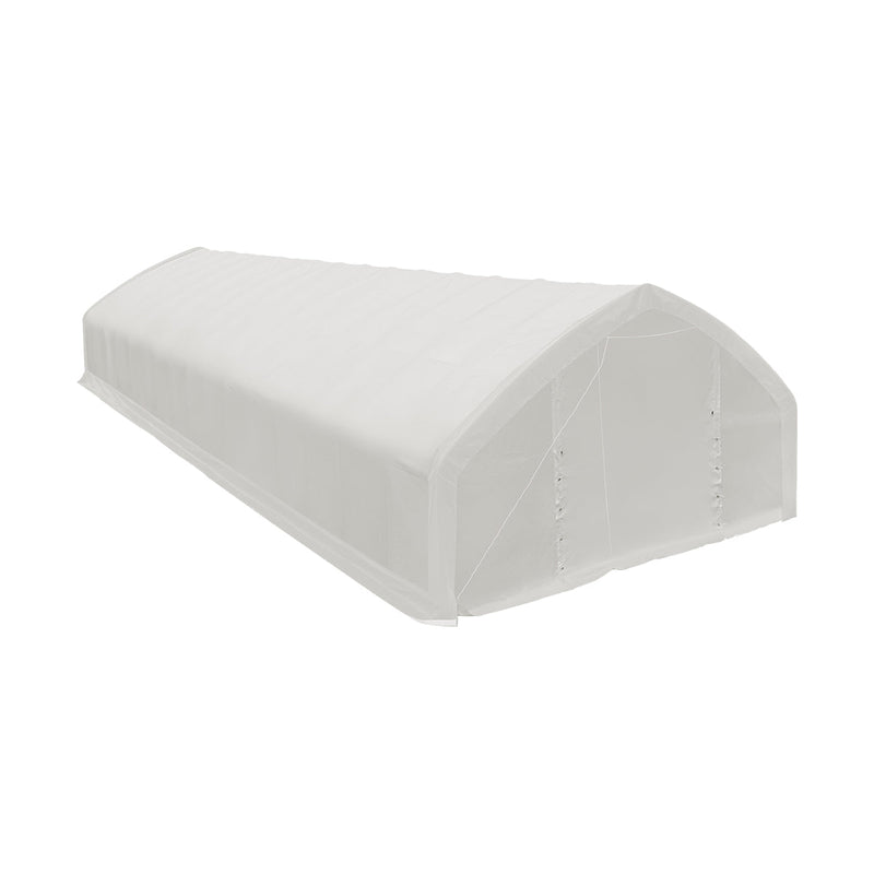 30' x 70' Straight Wall Peak Ceiling Storage Shelter with Heavy Duty 17 oz PVC Cover GMD-ST3072V (Previously ST3070V)