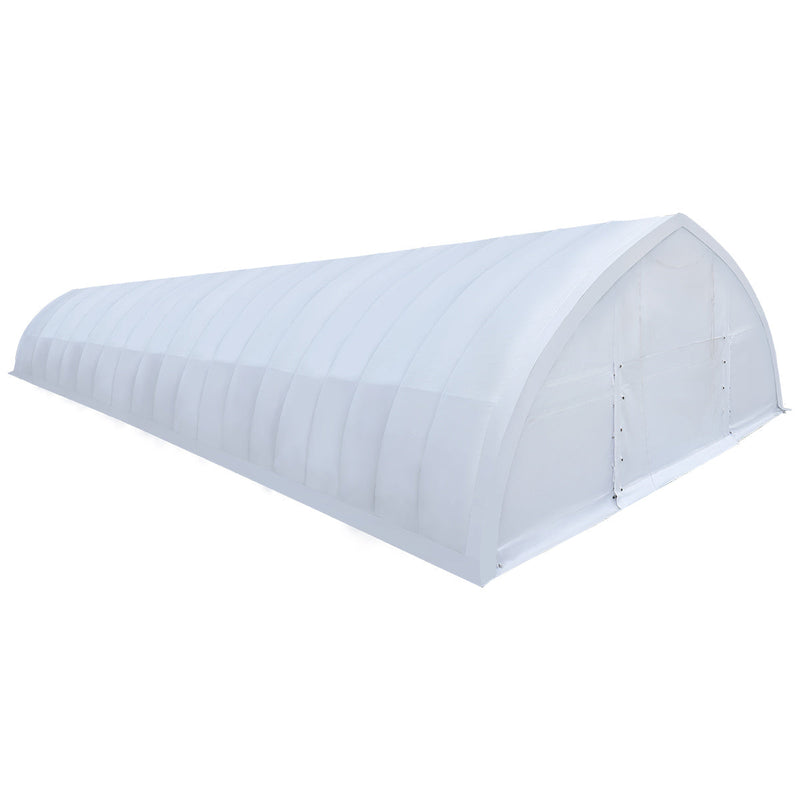 30' x 80' Peak Ceiling Storage Shelter with Heavy Duty 11 oz PE Cover & Drive Through Doors, GMD-ST3082E (Previously ST3080E)