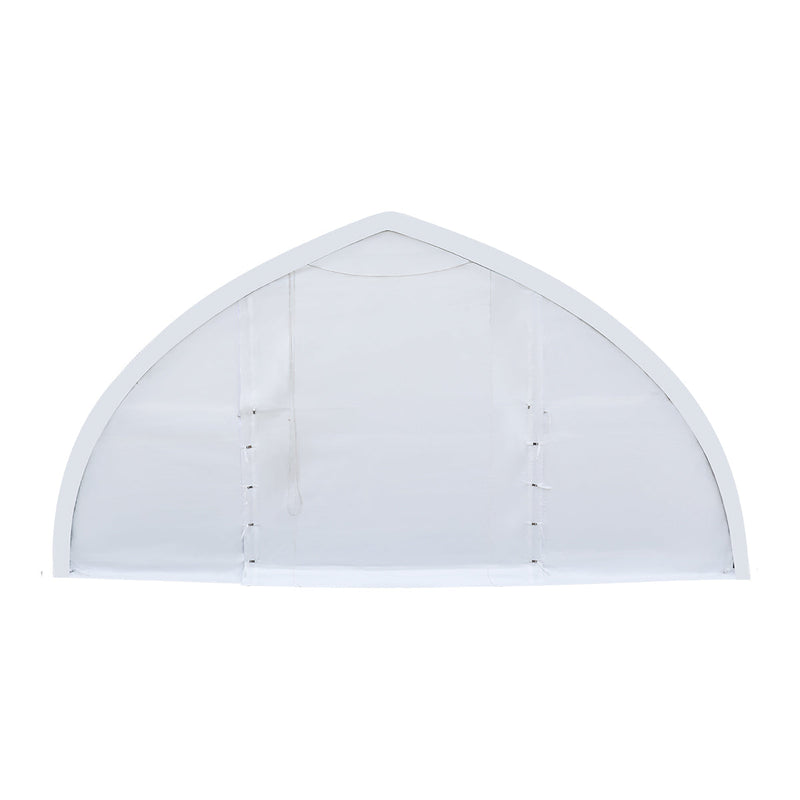 30' x 80' Peak Ceiling Storage Shelter with Heavy Duty 11 oz PE Cover & Drive Through Doors, GMD-ST3082E (Previously ST3080E)