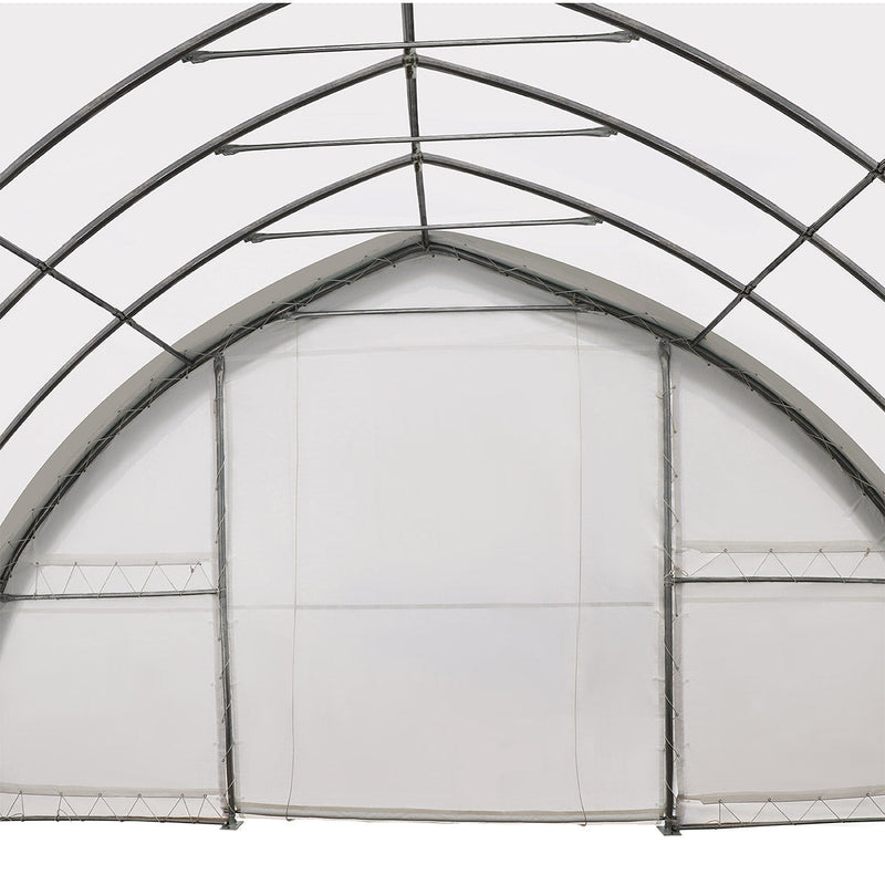 30' x 80' Peak Ceiling Storage Shelter with Heavy Duty 11 oz PE Cover & Drive Through Doors, GMD-ST3082E (Previously ST3080E)