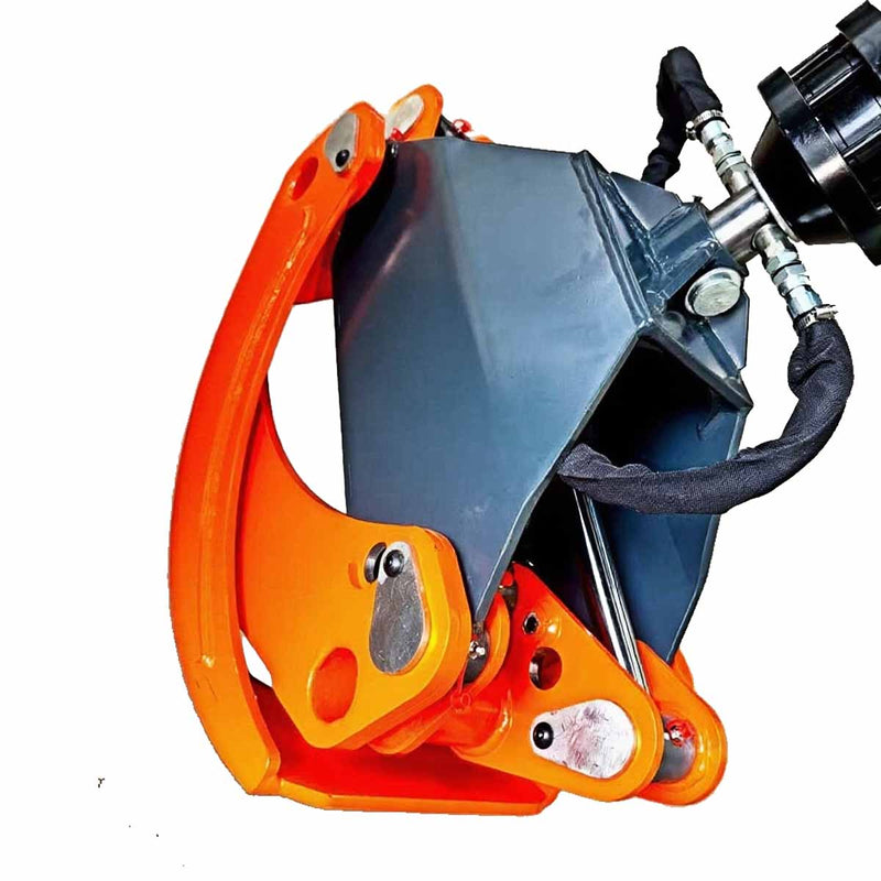 3300 lb Skid Steer Rotary Log Grapple, 360° Rotation, 49″ Opening, for 40-75 HP Skid Steers, GMD-SLG50