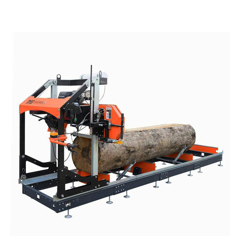 36" Portable Sawmill, 21 HP Honda V-Twin Engine, 13' Log Length, 4-Post Carriage with Saw Head Anti-tip Self-locking, GMD-PSM36