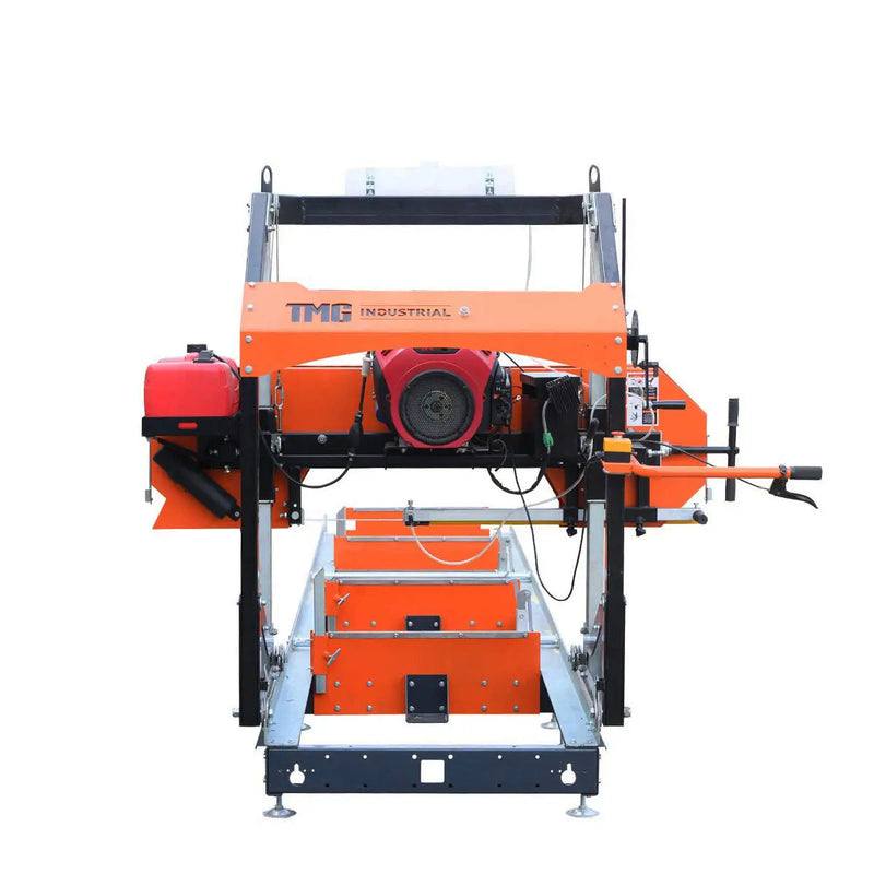 36" Portable Sawmill, 21 HP Honda V-Twin Engine, 13' Log Length, 4-Post Carriage with Saw Head Anti-tip Self-locking, GMD-PSM36